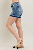 Mr Tummy Control Vintage Wash Release Hem Shorts