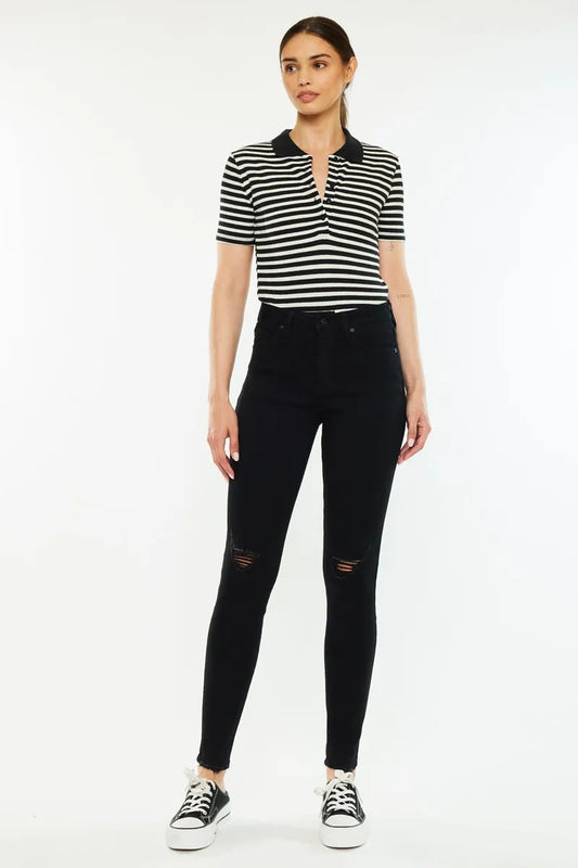 Edgy High Waist Ultra Slim Jeans