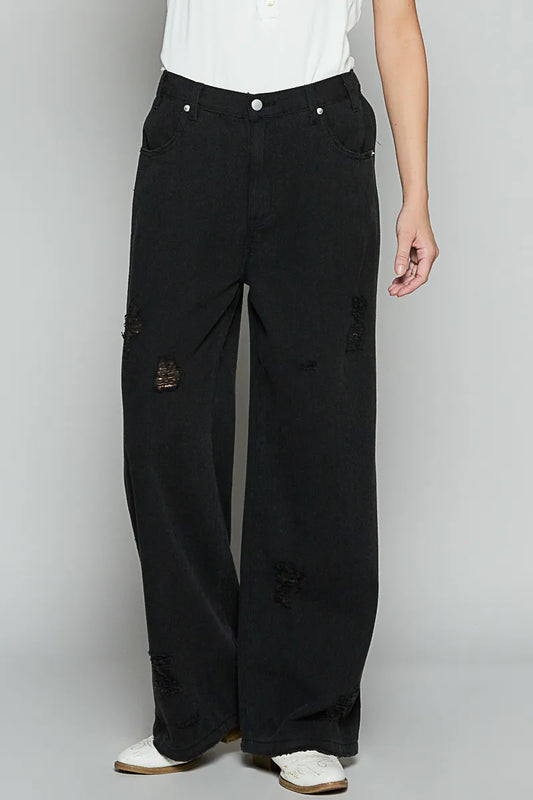 Edgy Baggy Denim Pants