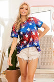 American Theme Star Pattern Sequin Top