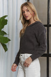 Cropped Hoodie Relaxed Sweater