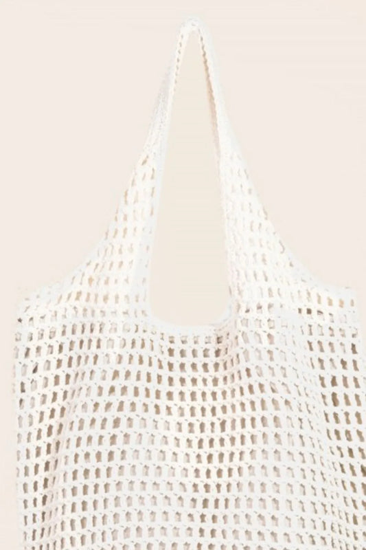 Braided Mesh Hobo Shoulder Tote Bag