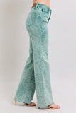 Full Size High Waist Garment Dyed Raw Hem Dad Jean Plus Size
