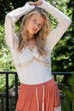 Blossom V-Neck Long Sleeve Top