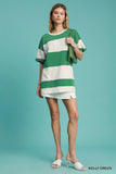 Striped MIneral Wash T-Shirt Dress