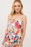 Tiered Floral Midi Cami Dress with Pockets