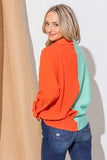 Color Block Button-Down Casual Shirts