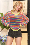 Multi Color Lightweight Sweater Top