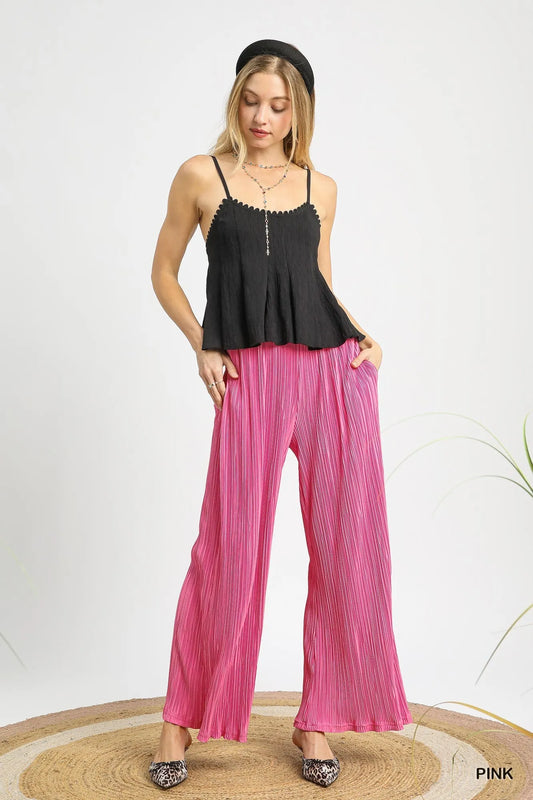 Elegant Palazzo Textured Bottoms