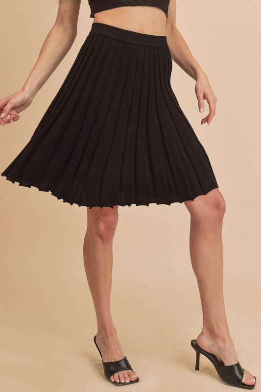 Elastic Waist Knit Skort