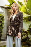 Peaked Lapel Single-Breasted Jacket