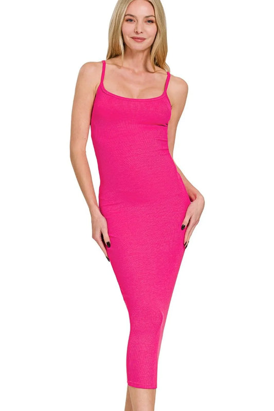 Ribbed Bodycon Midi Dress