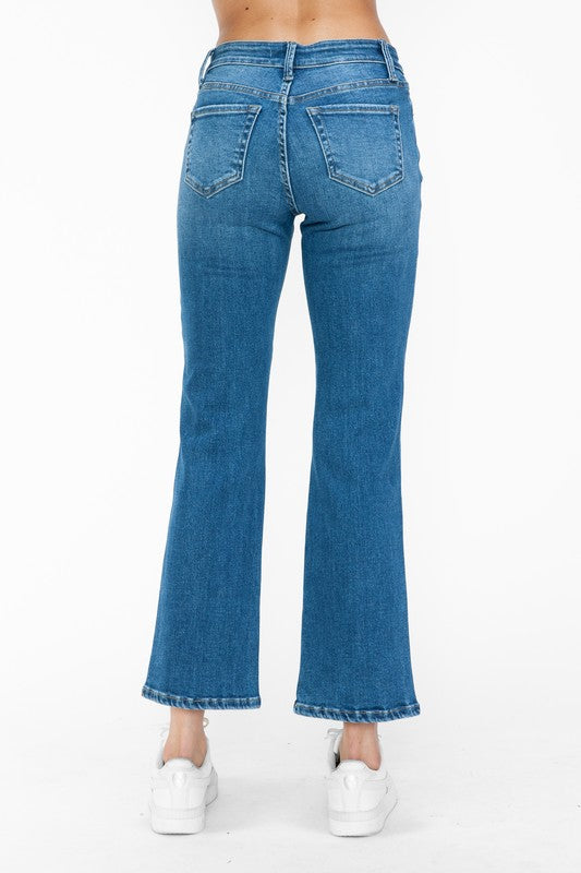 Full Size Cat's Whiskers Mid Rise Ankle Jeans