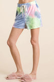 Tie Dye Casual Shorts with Twill Tape Drawstring