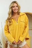 Fleece Sweatshirt with Sophisticated Flap Pockets