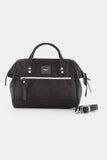 Waterproof Canvas Removable Strap Handbag - Black