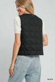 Quilted Heart Vest with Tie Detail
