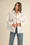 Floral Multi Color Embroidered Quilted Jacket