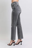 Full Size High Waist Rhinestone Straight Jeans Plus Size