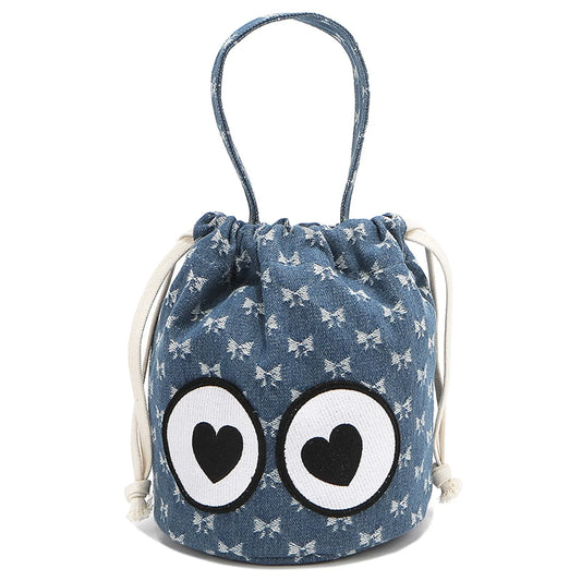 Cartoon Eyes Bucket Handbag