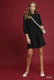 Ruffled Linen Pleated Babydoll Summer Dress