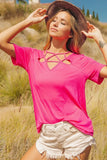 Silky Knit Top with Front Details