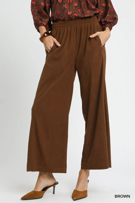 Palazzo Pull-On Wide-Leg Pants