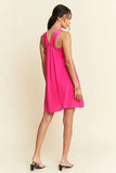 Washed Satin Cutout Skirt Bandeau Mini Dress