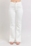 Full Size High Waist Side Slit Slim Bootcut Jeans