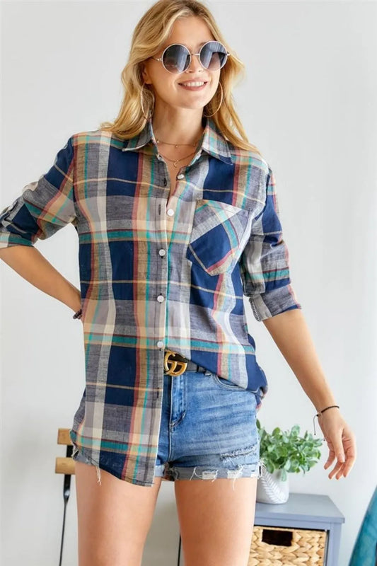 Button Down Plaid Shirt