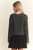 Cut Edge Detail Mineral Washed Sweater