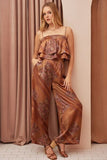 Mittoshop Paisley Patchwork Print Satin Wide Leg Pants