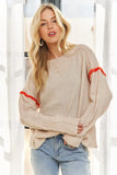 Stripe Accent Sweater Top