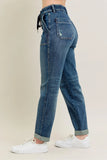 Full Size HW Vintage Wash Jeans with Adjustable Waistband