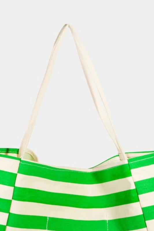 Bright Color Stripe Tote Bag