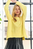Side Slit Soft Sweater Top