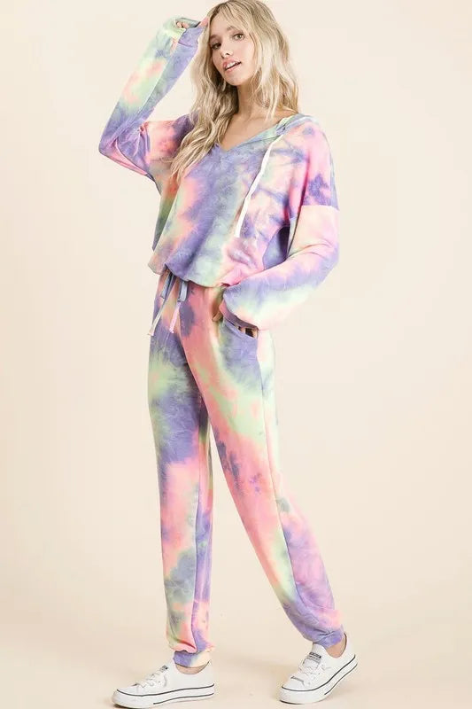 Tie Dye French Terry Top and Bottom Set