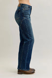 Full Size Seam Detail High-Waisted Straight Jeans