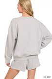 Long Sleeve Sweatshirt & Shorts Ensemble