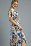 Vintage-Inspired Flutter Sleeve Midi Dress