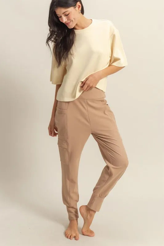 High-Waist Pocket Detail Comfy Sweatpants
