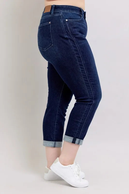 Full Size High Waist Boyfriend Jeans Plus Size