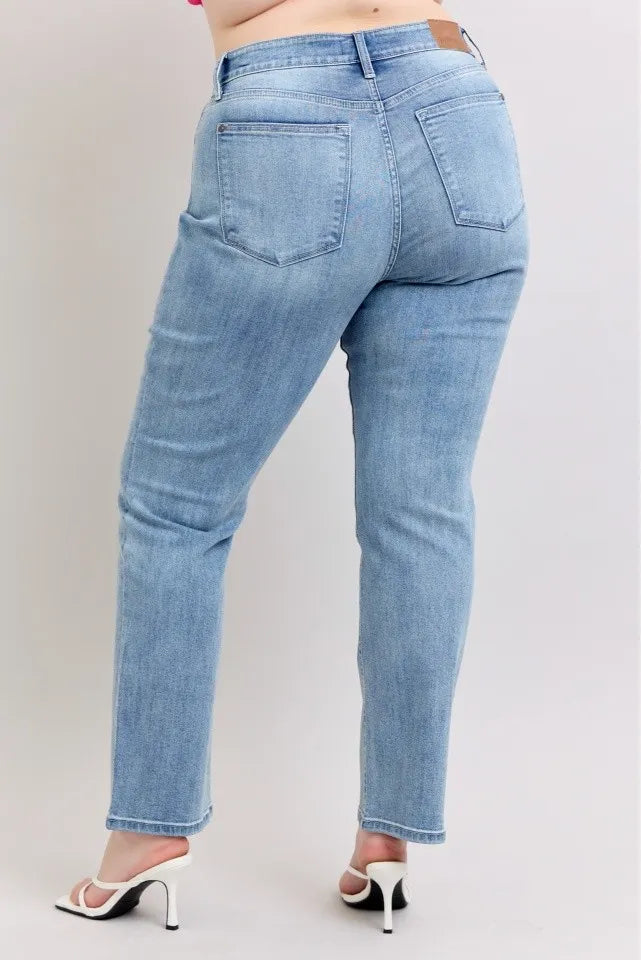 Plus Size High Waist Dad Jeans