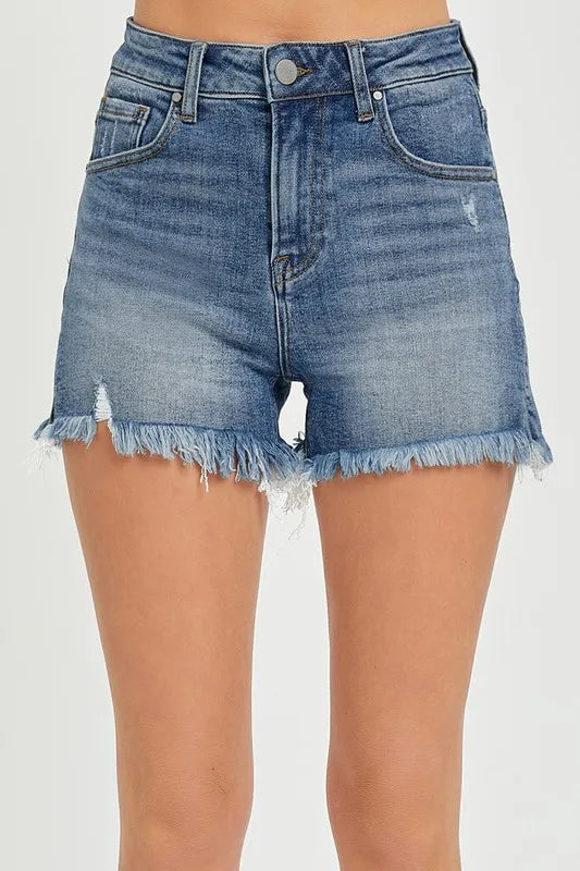 High Rise Side Slit Shorts