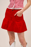 Flirty Ruffle Cheer Mini Skirt