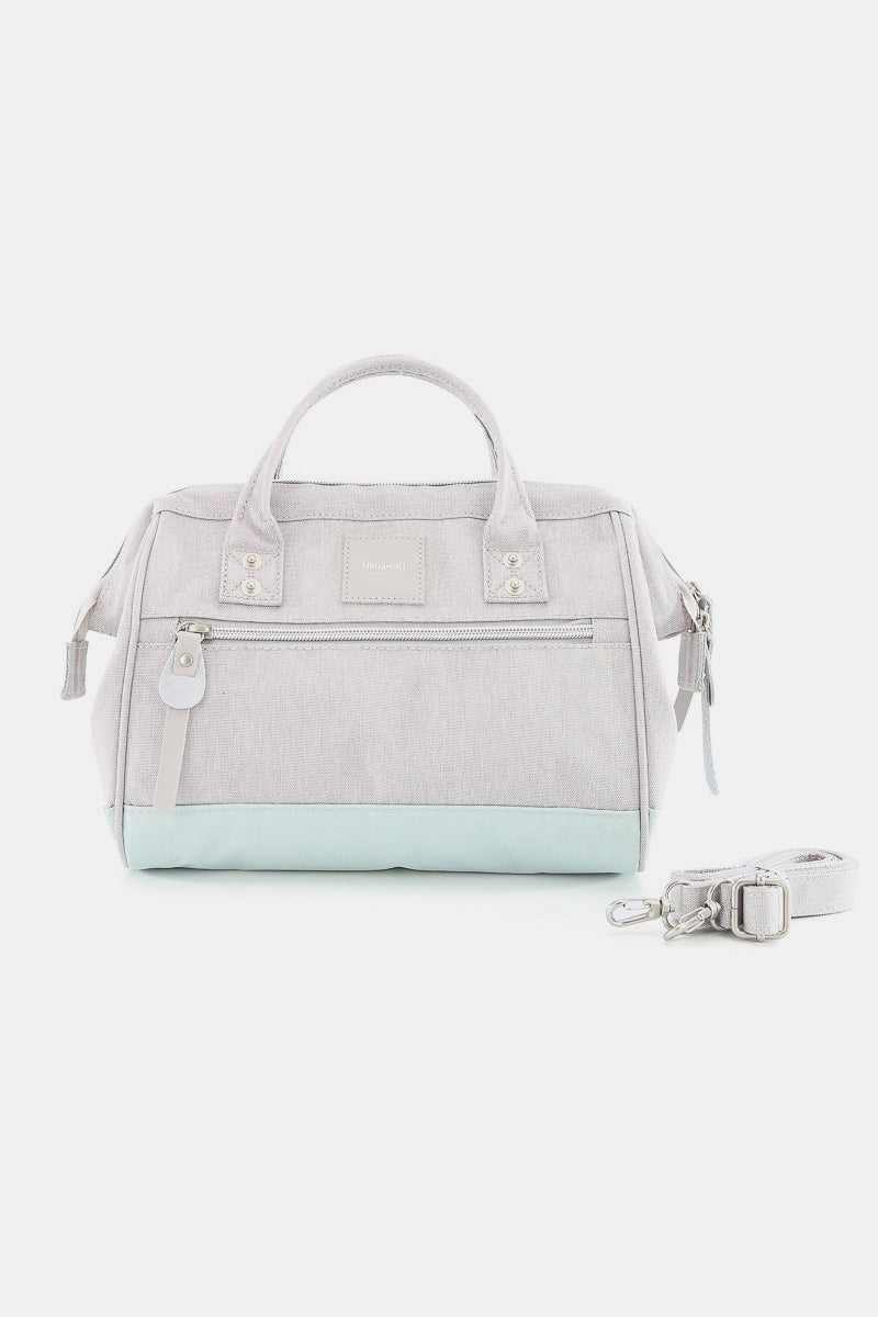 Waterproof Canvas Removable Strap Handbag - Grey/Blue