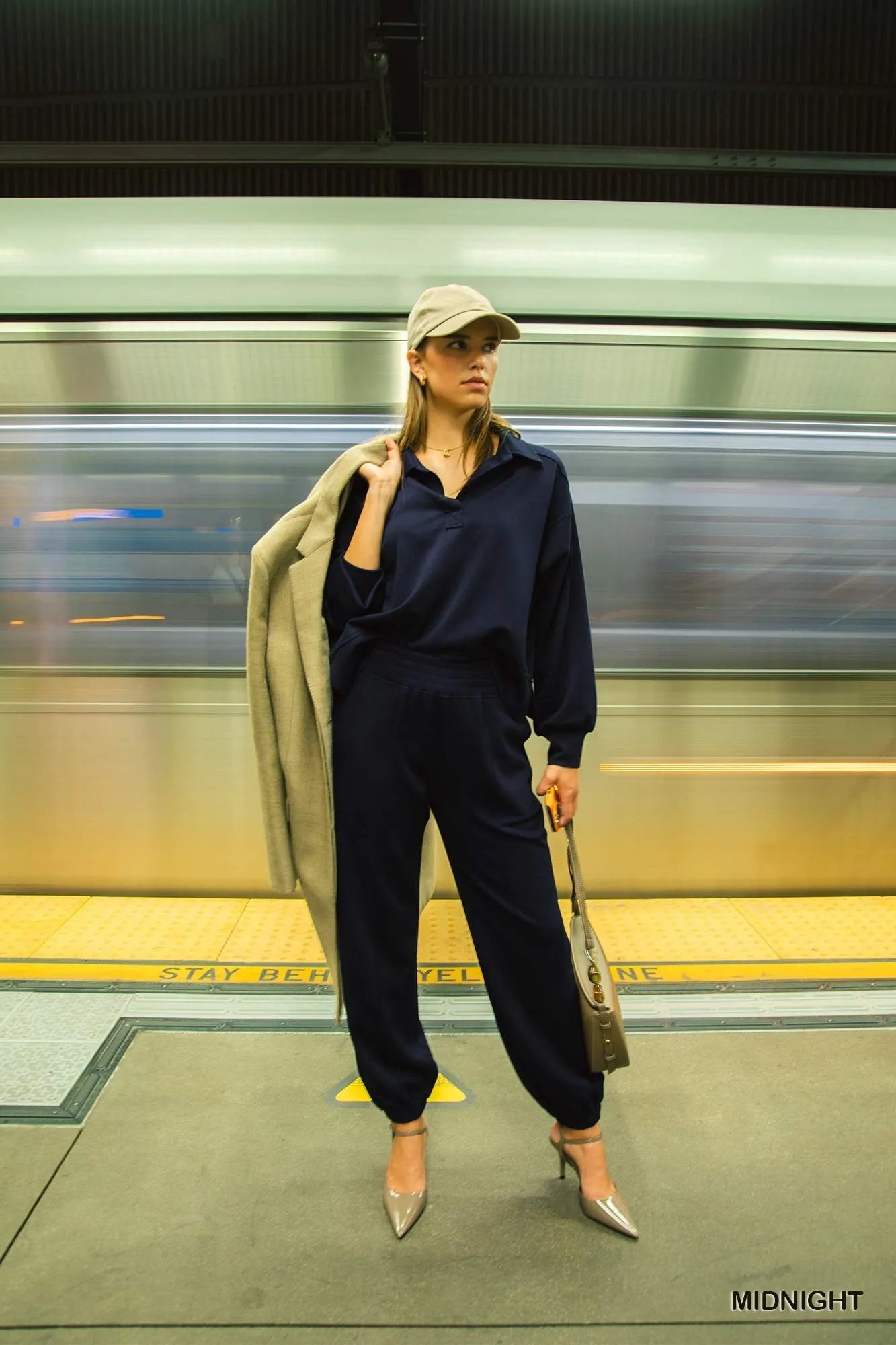 Seam-Accent Joggers with Adjustable Drawstring