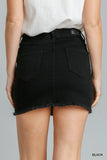 Raw Hem High Waist Grunge Skirt