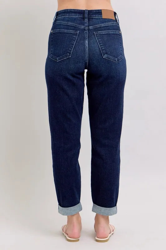 Full Size High Waist Boyfriend Jeans Plus Size