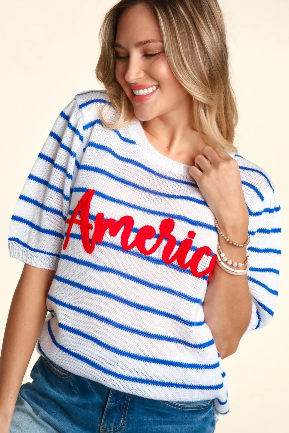Ivory/Blue/Red